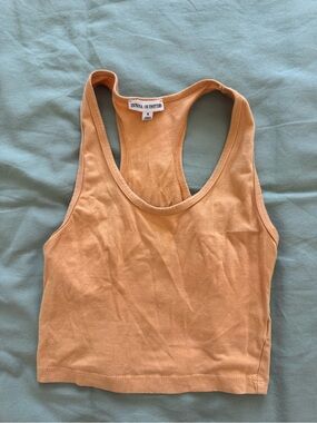 Zenana Outfitters Peach Crop Racerback Tank Top
